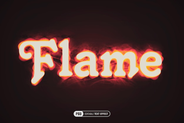 PSD effet de texte flammes modifiable