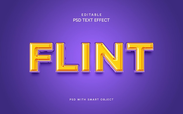 PSD effet de texte flint modifiable