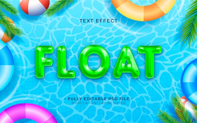 PSD effet de texte flottant