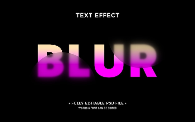 Effet de texte flou et flou