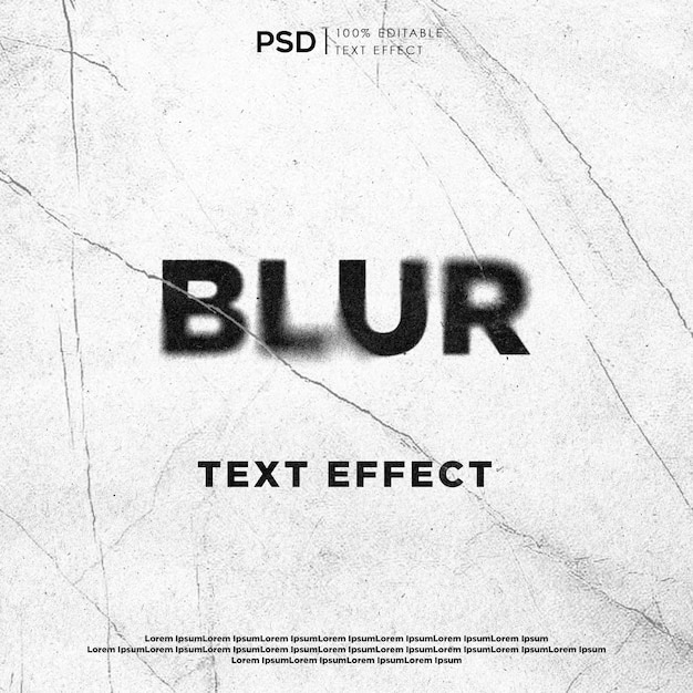 PSD effet de texte flou psd entièrement modifiable