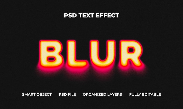 Effet de texte flou PSD