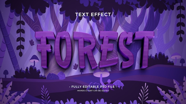 Effet de texte de forêt enchantée