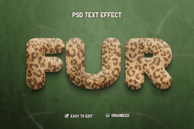 Effet de texte à la fourrure de léopard