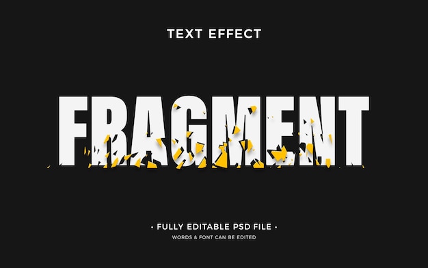 PSD effet de texte fragmenté