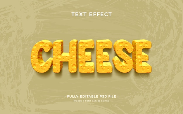 Effet de texte de fromage