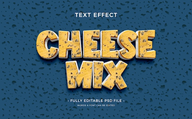 PSD effet de texte de fromage