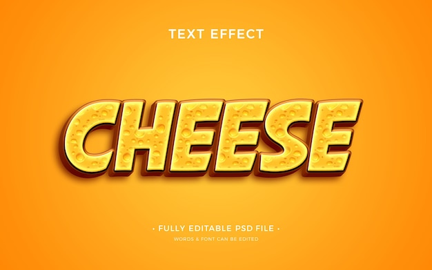 PSD effet de texte de fromage