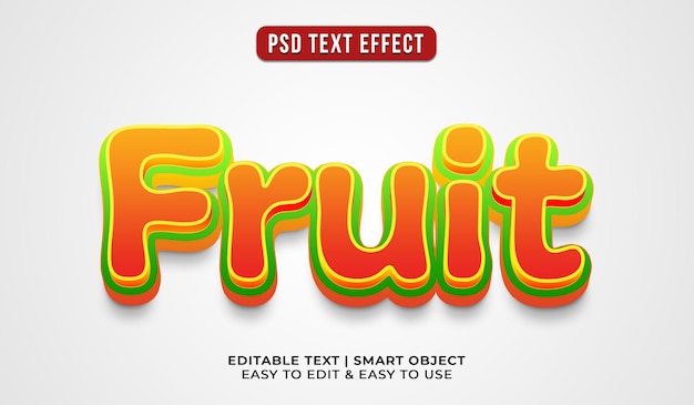 PSD effet de texte de fruit modifiable