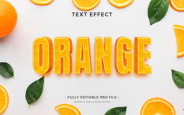 PSD effet de texte de fruits