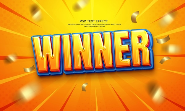 Effet de texte gagnant