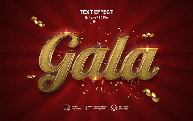 Effet de texte de gala