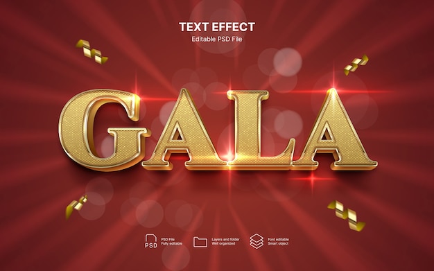 Effet de texte de gala