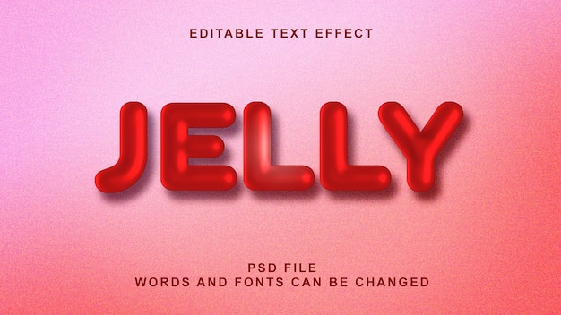 Effet de texte de gelée 3d modifiable