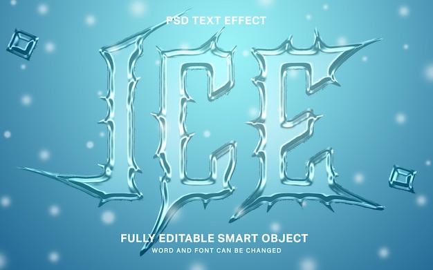 Effet De Texte De Glace Psd Gratuit