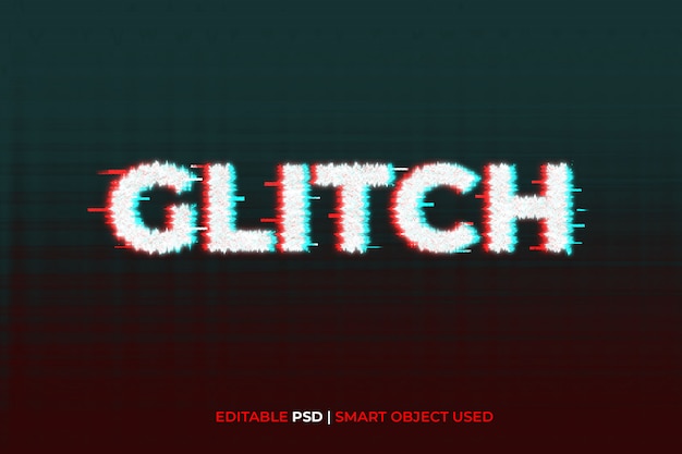 PSD effet de texte glitch