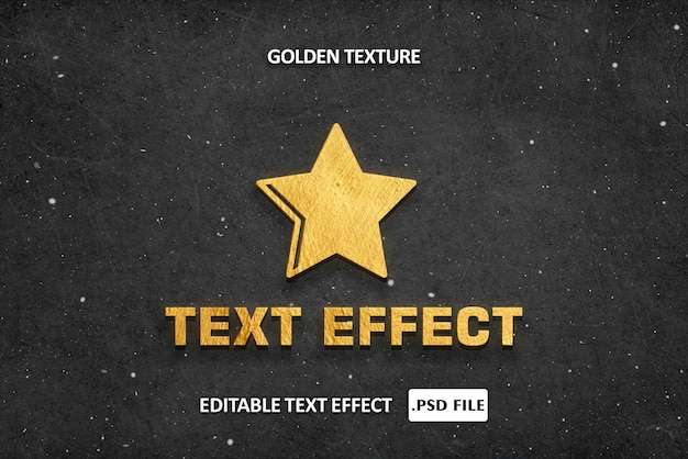 PSD effet de texte golden 2 psd modifiable