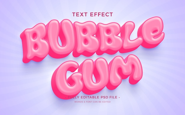 Effet de texte de gomme