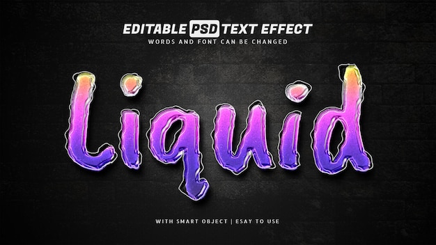 Effet de texte en gradient liquide modifiable