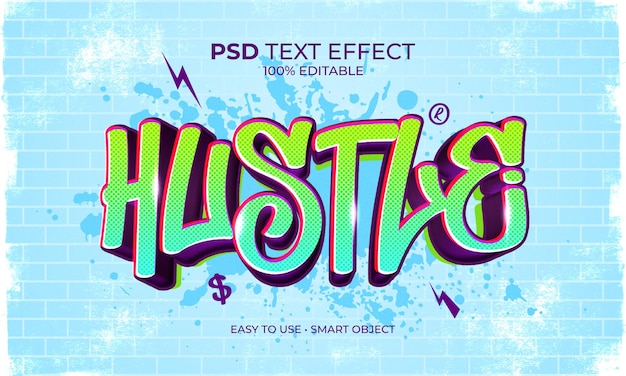 Effet De Texte Graffiti Hustle