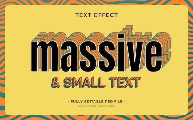 Effet de texte grand et petit