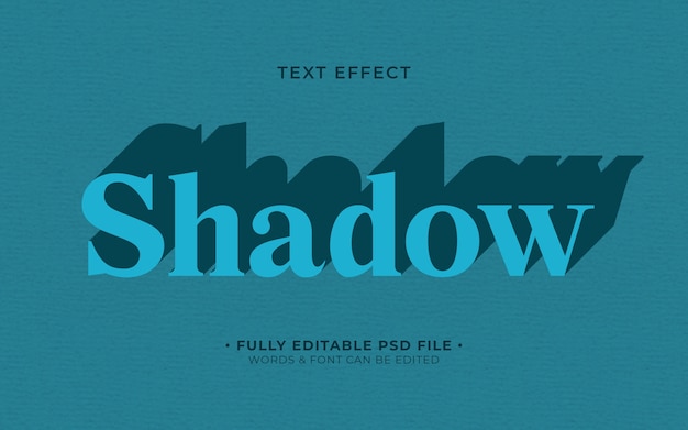 Effet de texte avec une grande ombre