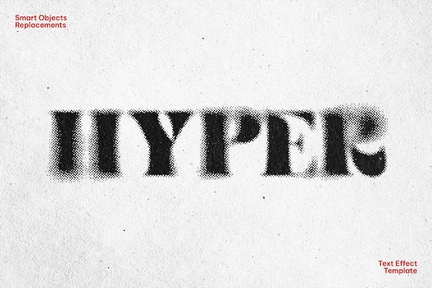 Effet de texte grunge à demi-ton