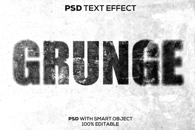 PSD effet de texte grunge