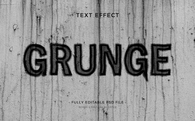 PSD effet de texte grunge