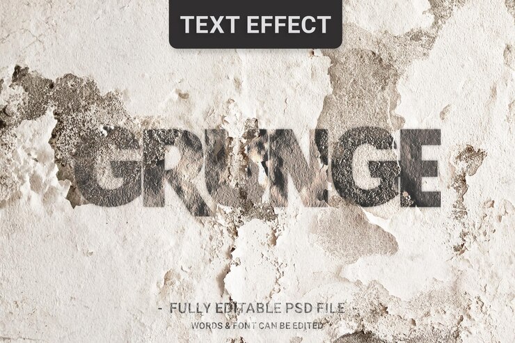 PSD effet de texte grunge