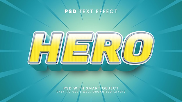 Effet de texte de héros