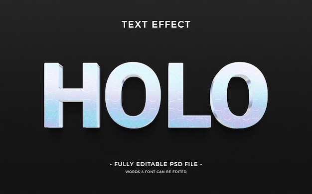 Effet De Texte Holo Chrome