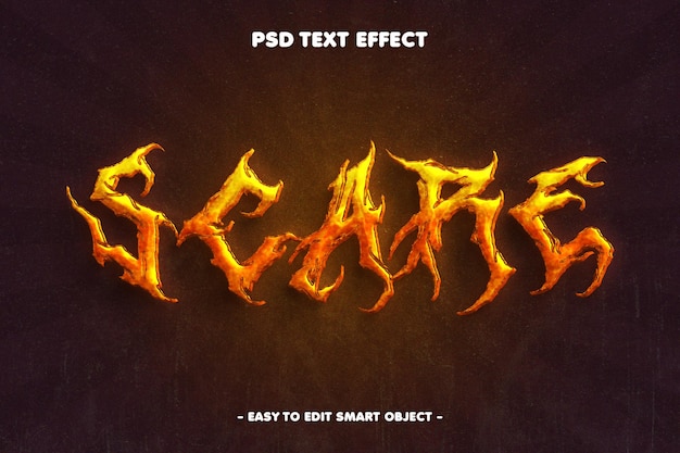 Effet de texte d'horreur effrayant
