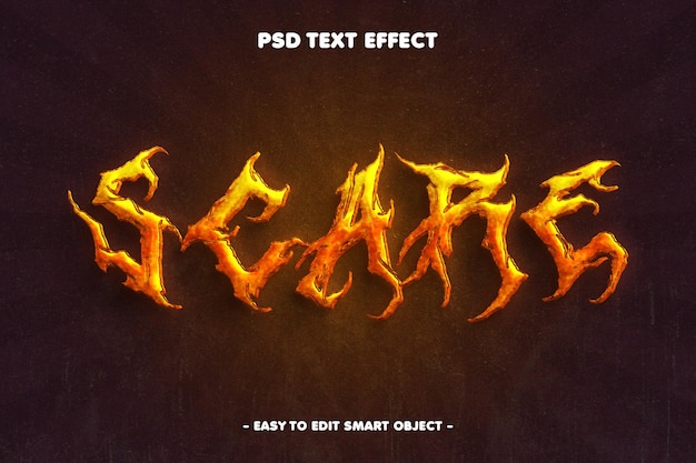 PSD effet de texte d'horreur effrayant