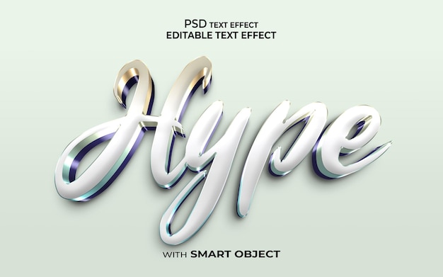 PSD effet de texte hype maquette de style 3d 3d