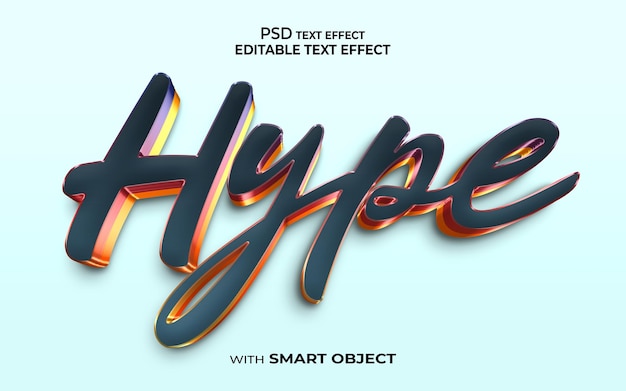 PSD effet de texte hype maquette de style 3d 3d