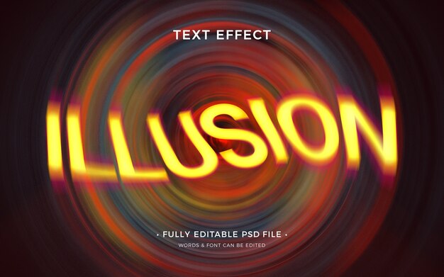 PSD effet de texte illusoire