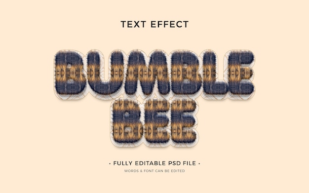 PSD effet de texte d'insecte