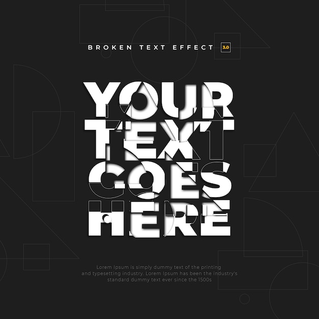 PSD effet de texte intersect