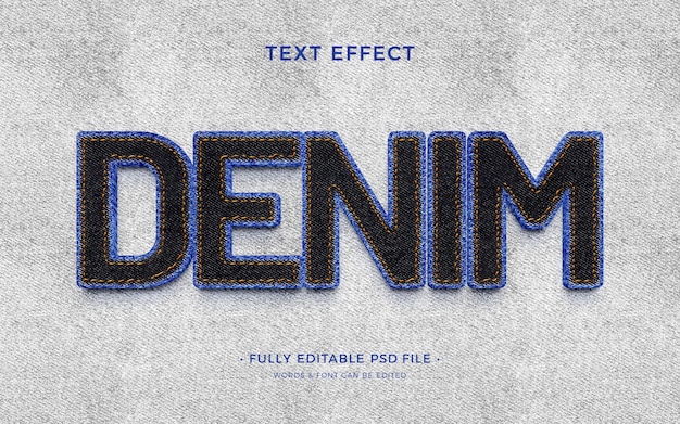 Effet de texte jeans et denim