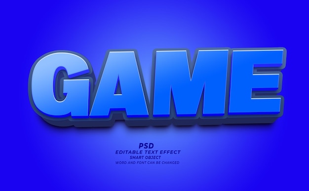 Effet de texte de jeu 3D