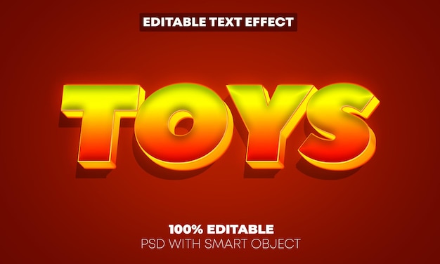 Effet de texte de jouets