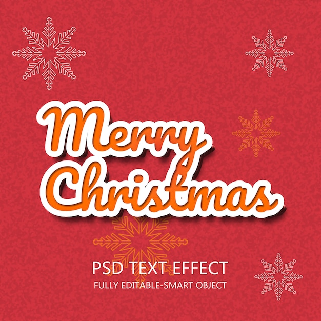 PSD effet de texte joyeux noël