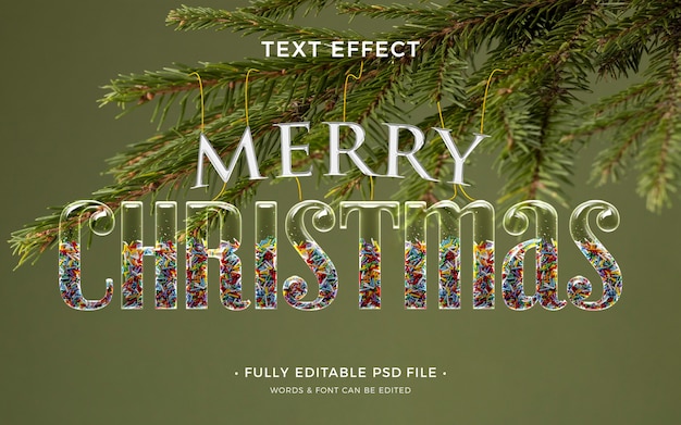 PSD effet de texte joyeux noël