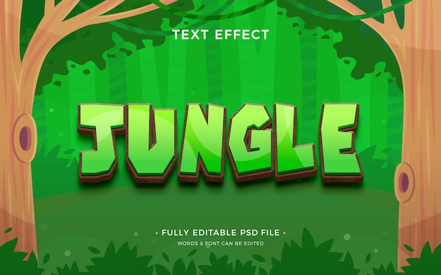 PSD effet de texte jungle