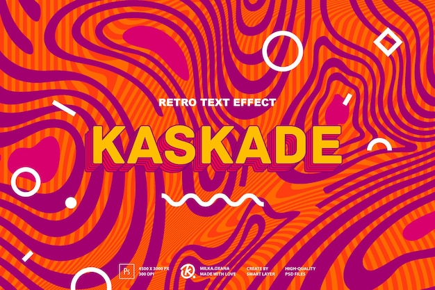 PSD effet de texte kaskade