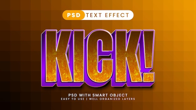 Effet De Texte Kick Cartoon