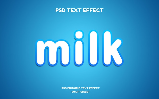 effet de texte de lait