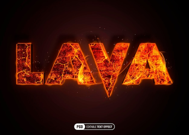 Effet de texte de lave