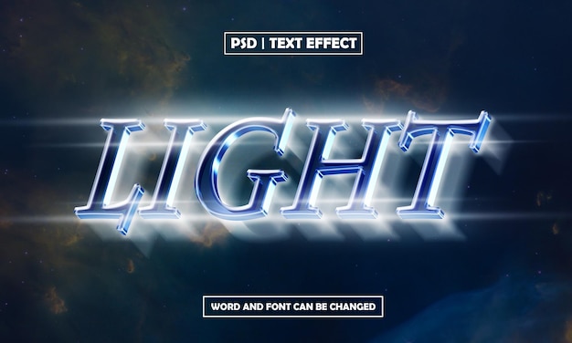 Effet de texte léger 3D modifiable